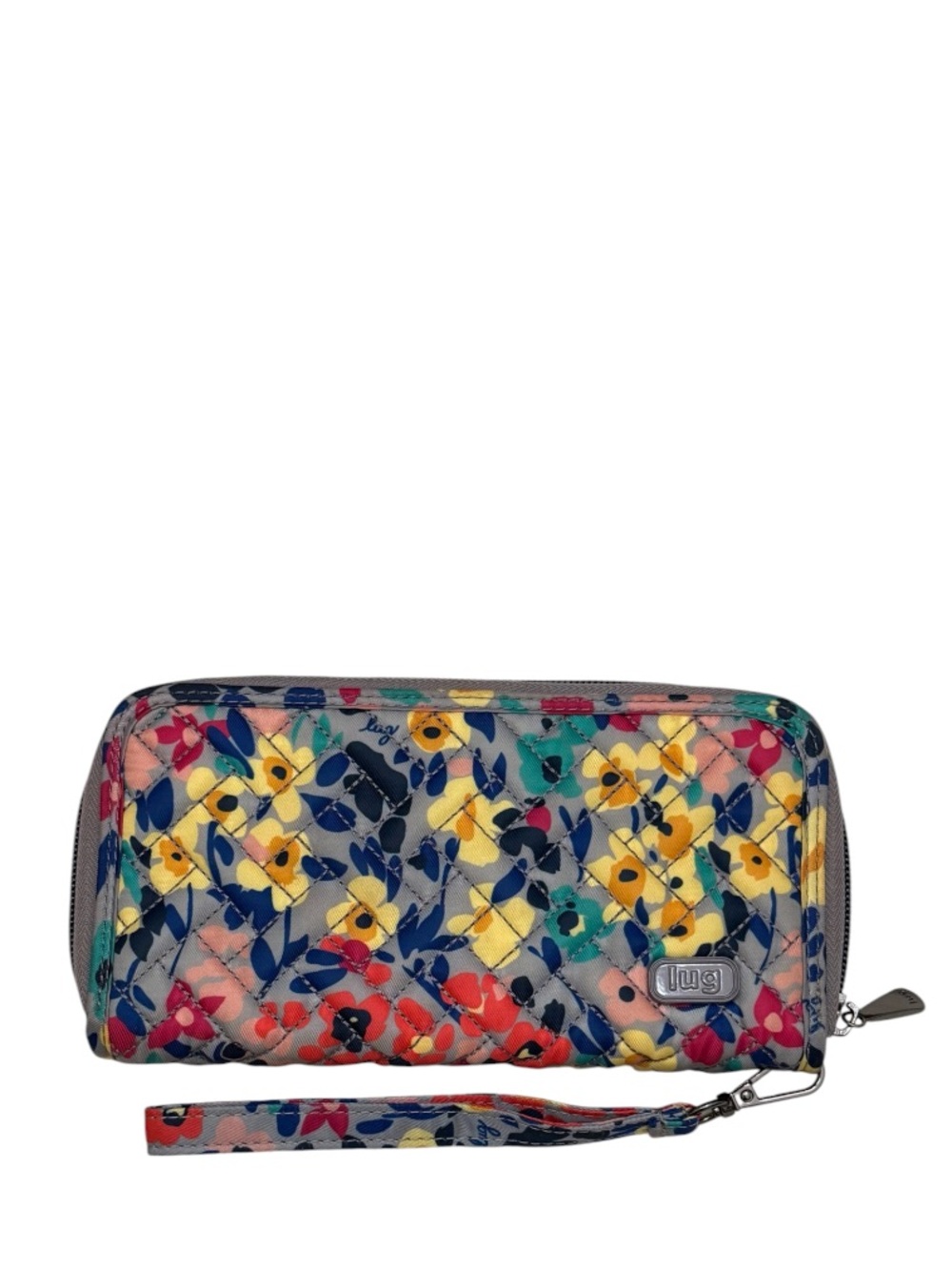 LUG - TEAL PURPLE RED YELLOW KICKFLIP RFID “WILDFLOWER MULTI” LONG ZIP WALLET